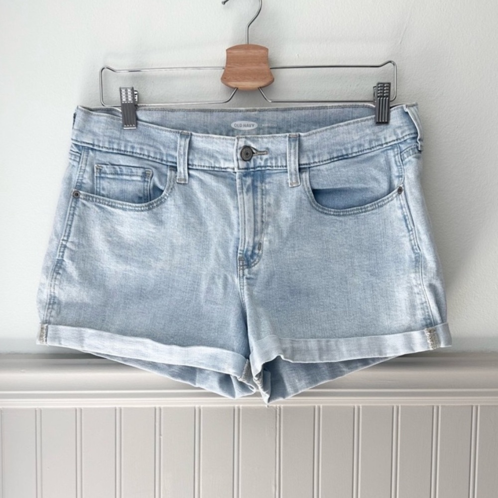 Old Navy Boyfriend Light Blue Denim Shorts size 8